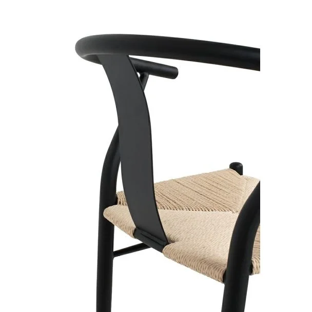 KING HOME KH1201100122 Krzesło WISHBONE METAL naturalne