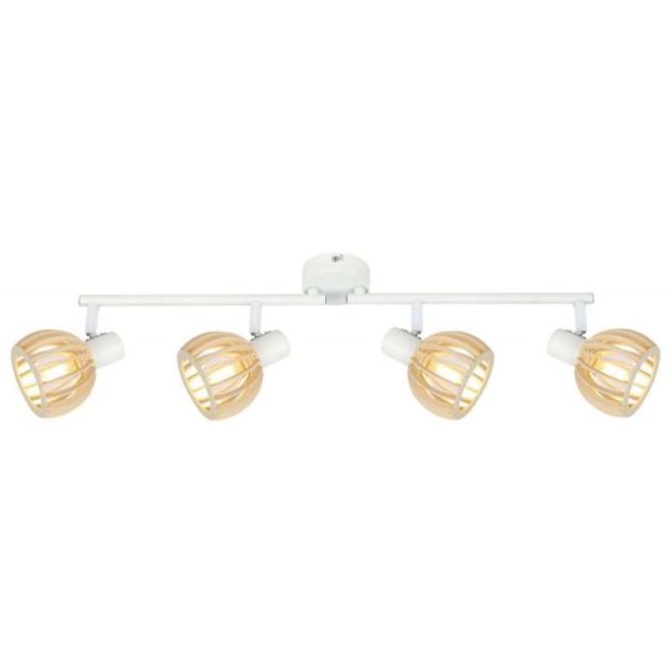 CANDELLUX 94-68101 ATARRI LISTWA 4X25W E14 BIAŁY+DREWNO