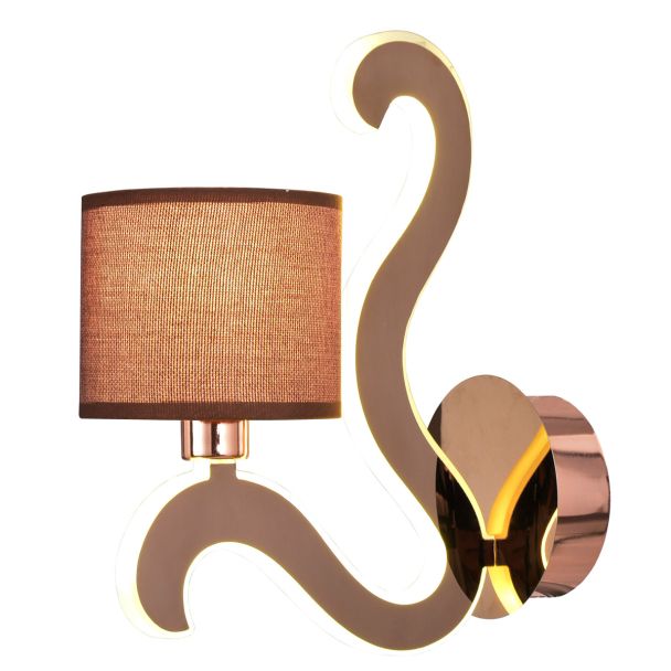 CANDELLUX 21-33499 AMBROSIA 3 KINKIET 1X40W E14 + 6W LED MIEDZIANY
