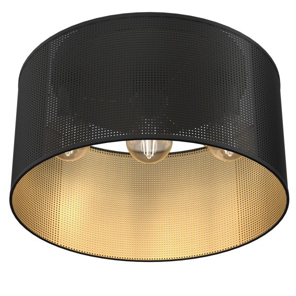 LUMINEX 5247 oprawa sufitowa Loft shade plafon czarny złoty