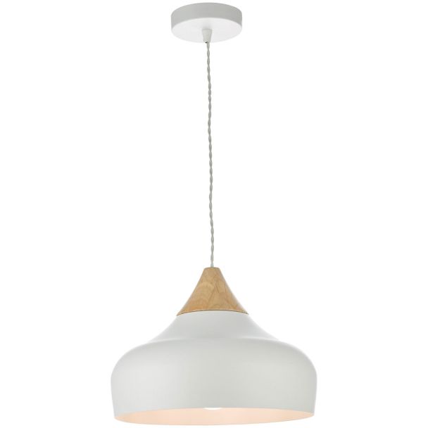 DAR GAU0102 GAUCHO 1LT PENDANT WHITE