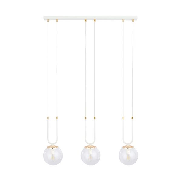 EMIBIG 1116/3 LAMPA WISZĄCA GLAM 3 WHITE/TRANSPARENT