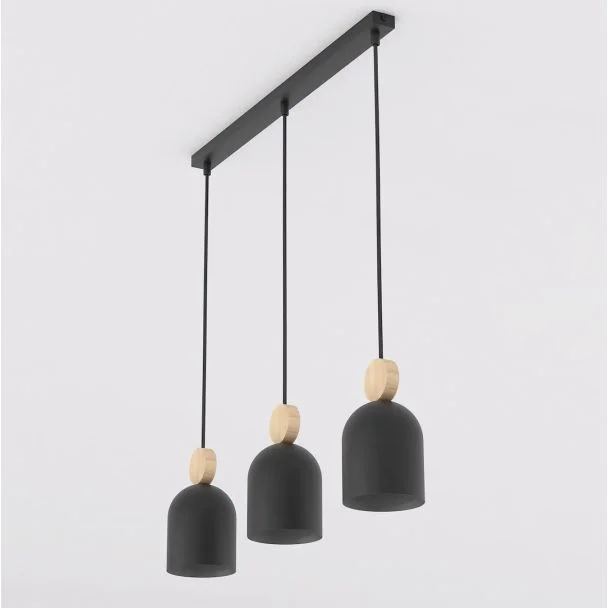 EMIBIG 1692/3 MESI 3 BLACK LAMPA WISZĄCA