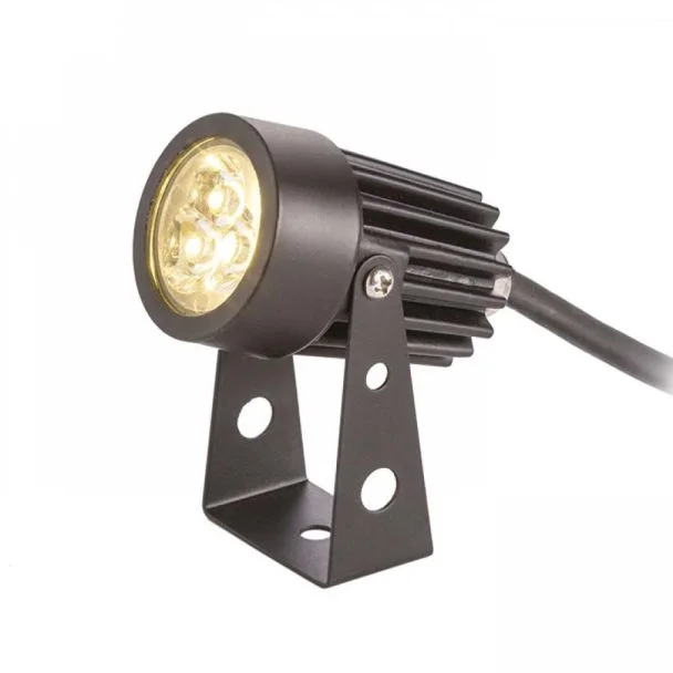 RENDL R10530 GUN z klinem ziemnym czarna 230V LED 3x1W 30° IP65 3000K