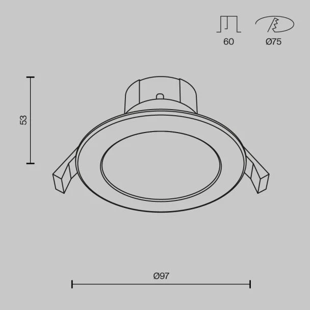 MAYTONI DL015-6-L7W Stockton Downlight biały