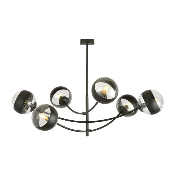 EMIBIG 1101/6 LAMPA SUFITOWA HUNTER 6 BLACK/STRIPE