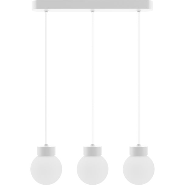 HELLUX 8570309 Lampa wisząca Barrel-Orb Kula 3pł biały