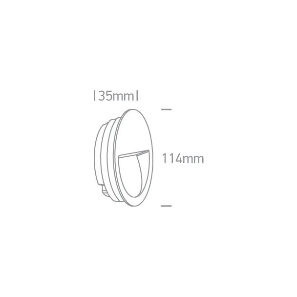 ONE LIGHT 68068/W/W Manolada biały wpust ścienny LED 3000K 3W IP65
