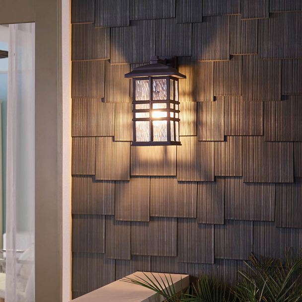 ELSTEAD Beacon Square KL-BEACON-SQUARE-M-OZ 1 Light Wall Lantern