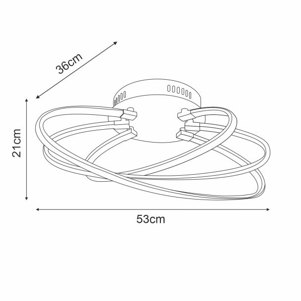 WYPRZEDAŻ E-CRYSTAL 00513 LED HOOP 47W 4000K
