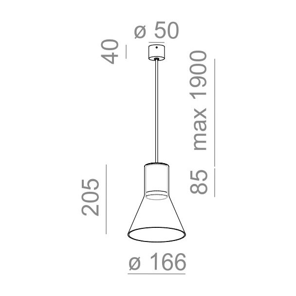 AQFORM 50471 MODERN GLASS Flared GU10 zwieszany