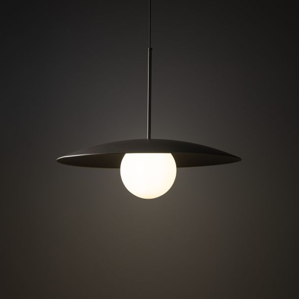 TK-LIGHTING 11347 SLATE NEW BROWN GLASS LAMPA WISZĄCA1XE27