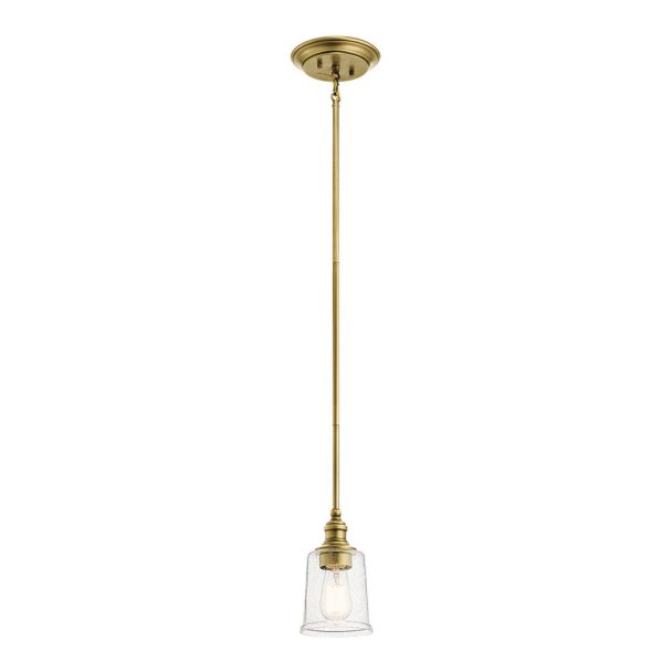 ELSTEAD Waverly KL-WAVERLY-MP-NBR 1 Light Mini Pendant - Natural Brass