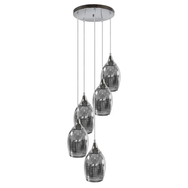CANDELLUX 35-60198 MARINA LAMPA WISZĄCA TALERZ 5X60W E27 CHROM