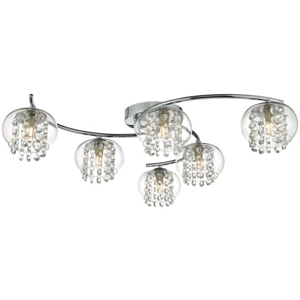 DAR ELM6450 ELMA 6LT SEMI FLUSH POL CHR/ CLR