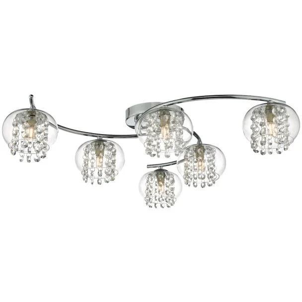DAR ELM6450 ELMA 6LT SEMI FLUSH POL CHR/ CLR