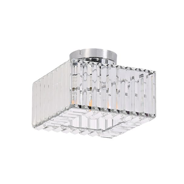 LIGHT PRESTIGE LP-2910/1C CH square Kwadratowy plafon Vetro chrom 1xE27