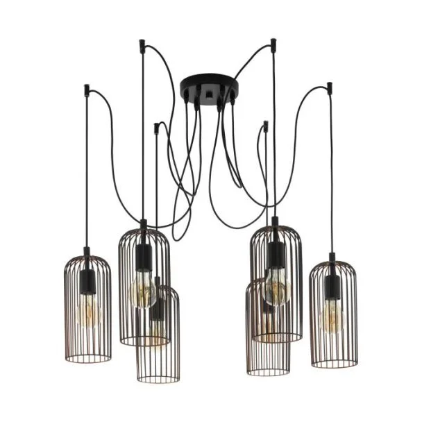 EGLO 49643 LAMPA ROCCAMENA OPRAWA WISZĄCA HL/6 E27 SCHWARZ/KUPFER ROCCAMENA