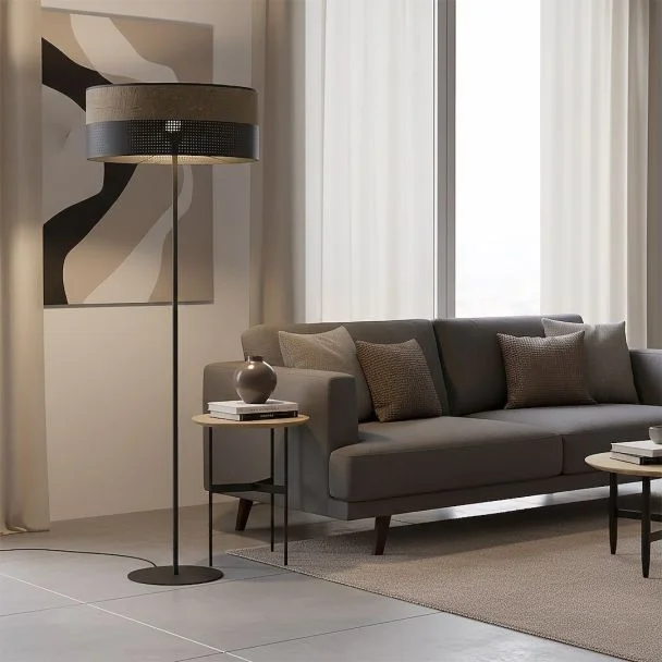 EMIBIG 1653/LP1 KARBON LP1 BL BROWN LAMPA PODŁOGOWA