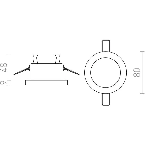 RENDL R12911 MAJESTIC aluminium szczotkowane 230V GU10 35W IP44