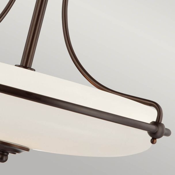 ELSTEAD Griffin QZ-GRIFFIN-SFM-PN 4 Light Semi-Flush Light - Palladian Bronze