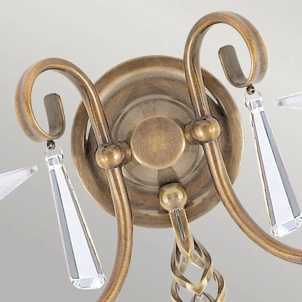 ELSTEAD AEGEAN AG2 AGED BRASS 2Lt Wall Light