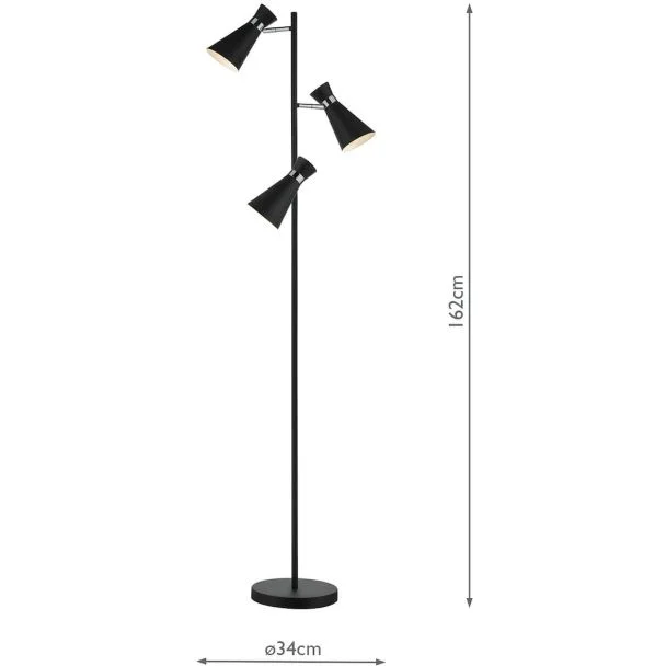 DAR ASH4922 ASHWORTH 3LT FL BLACK POL CHR