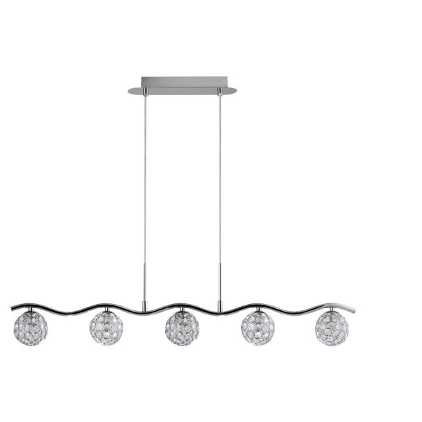 CANDELLUX 35-85767 STARLET ZWIS 5X40W G9 CHROM/TRANSPARENT