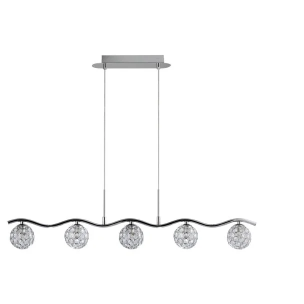 CANDELLUX 35-85767 STARLET ZWIS 5X40W G9 CHROM/TRANSPARENT