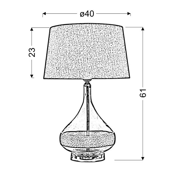 CANDELLUX 41-21502 ECO 2 STOŻEK LAMPKA GABINETOWA 40X62 1X60W E27