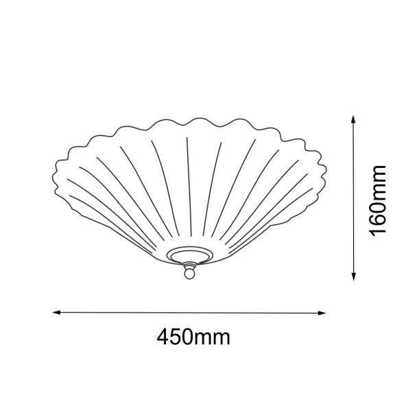 ANTIGO Plafon Bacelo 45 - Mosiądz polerowany-srebrny (160 mm) 8159