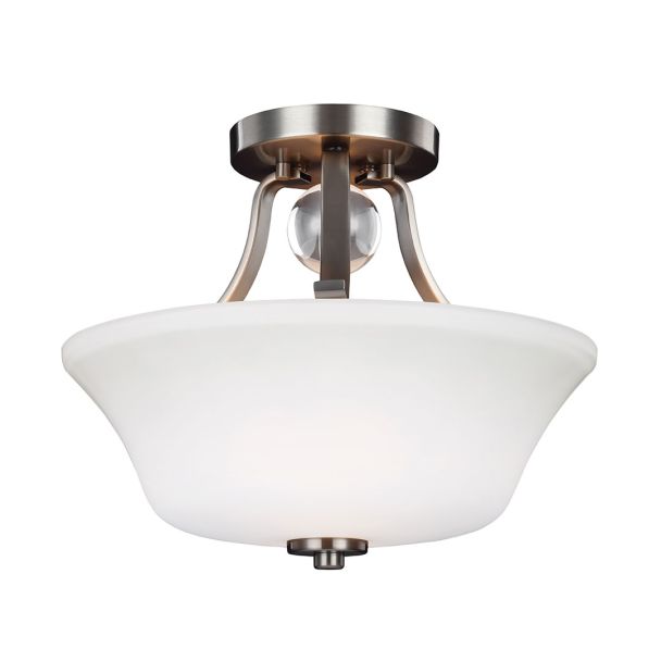 ELSTEAD Evington FE-EVINGTON-SF-SN 2 Light Semi-Flush - Satin Nickel