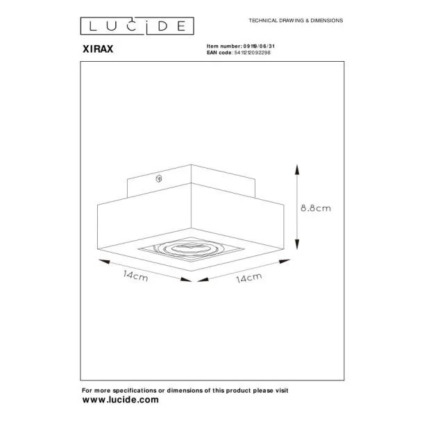 LUCIDE XIRAX 09119/06/31 SUFITOWA REFLEKTORY