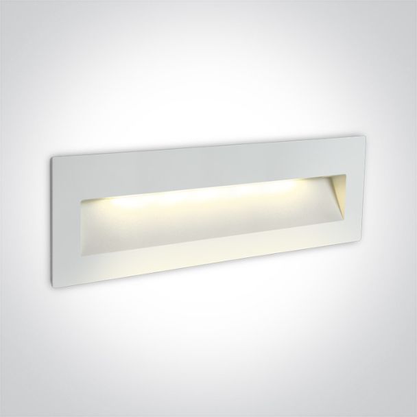 ONE LIGHT 68068C/W/W Lapas 2 biały wpust ścienny LED 3000K 6W IP65