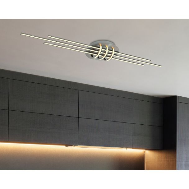 CANDELLUX A0018-160 NAKSOS LAMPA WISZĄCA PLAFON 110X22 40W LED SATYNA NIKIEL 4000K APETI