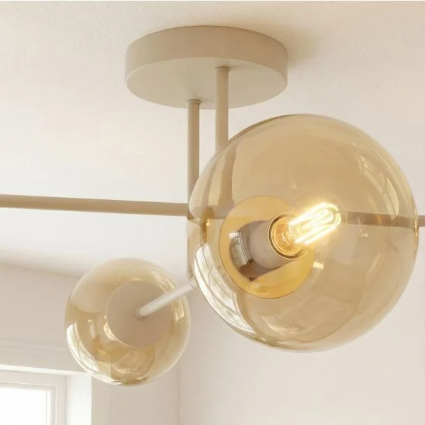EMIBIG 1636/4 ROMA 4 MOKKA AMBER LAMPA SUFITOWA