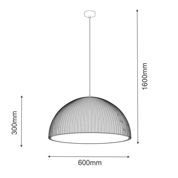 ANTIGO Lampa wisząca Gandra 60x30 - Biała 5025