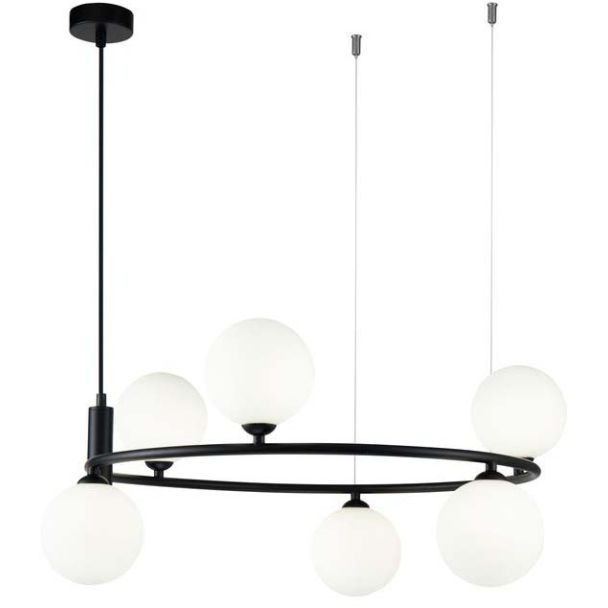 MAYTONI MOD013PL-06B Modern Ring Pendant Lamp Black