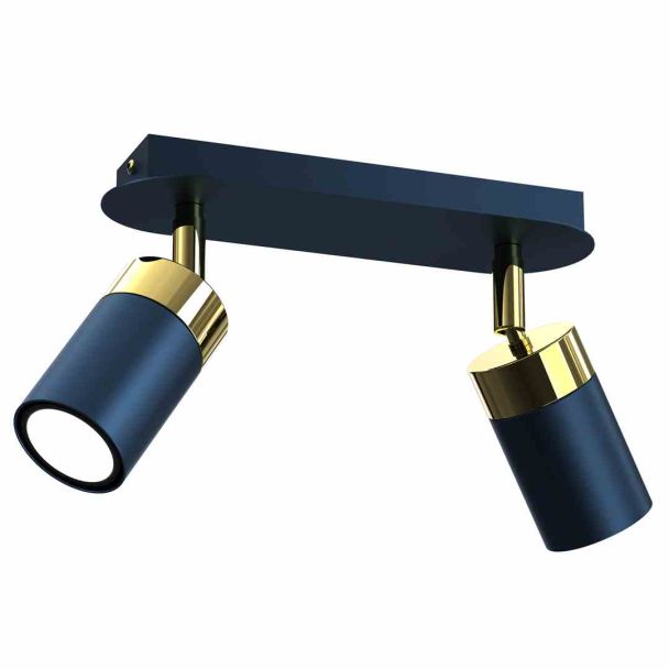 MILAGRO MLP7723 LAMPA SUFITOWA JOKER NAVY BLUE/GOLD 2XGU10
