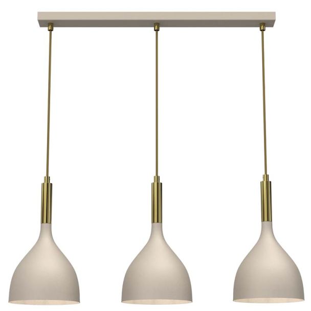 LUMINEX 4006 żyrandol line bar 600 mm Noak beige/shiny gold 3xE27