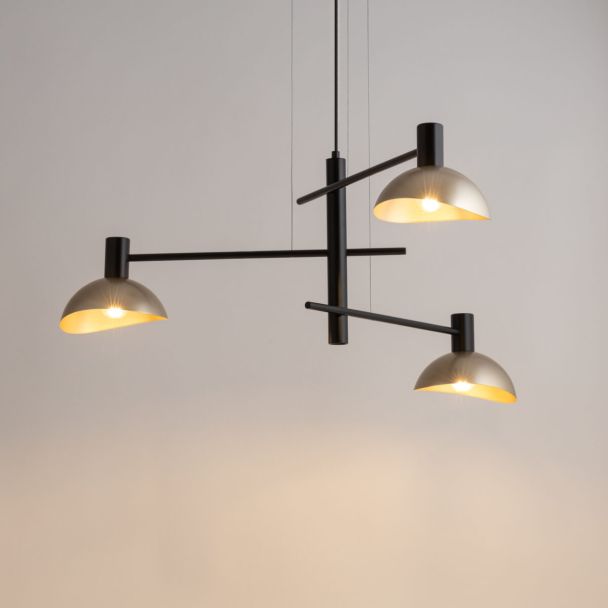 SIGMA 40567 ARTIS 3 lampa wisząca czarny/złoty