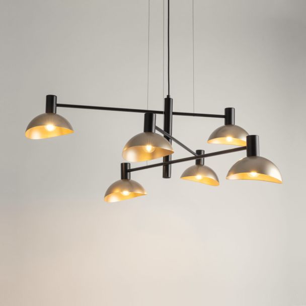 SIGMA 40569 ARTIS 6 lampa wisząca czarny/złoty