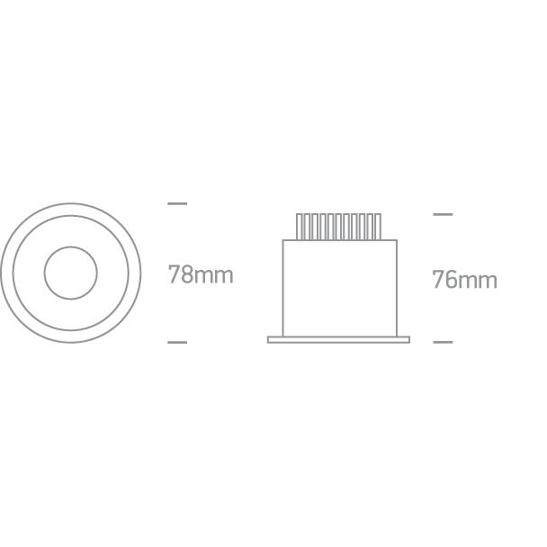 ONE LIGHT 10107WD/W/W Achelia biały wpust COB LED IP54 3000K 7W dark light