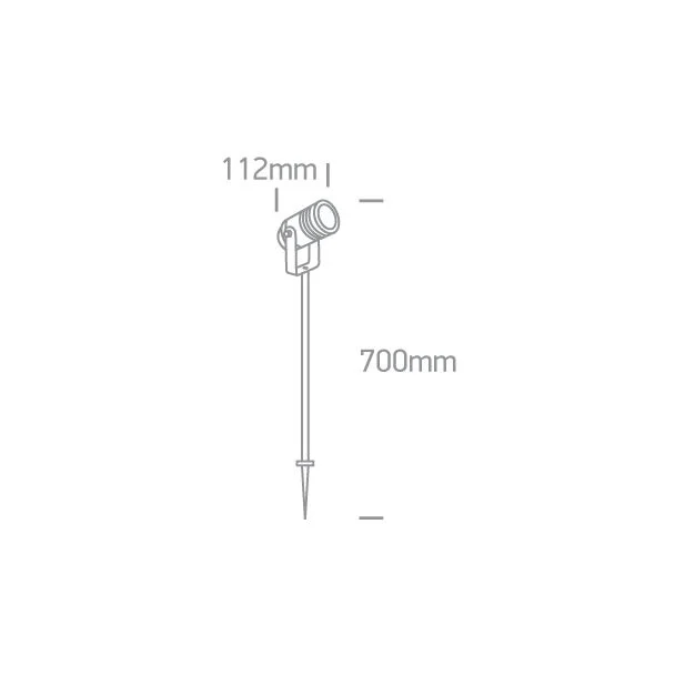 ONE LIGHT 67198AG/AN Martino 2 lampa ogrodowa antracyt 35W MR16, GU10 kolec