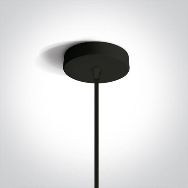 ONE LIGHT 63042/B/BS Zografia czarno-mosiężna lampa wisząca E27 12W