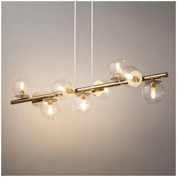 SIGMA 40801 AVOLA lampa wisząca 9 złoty/transparentny