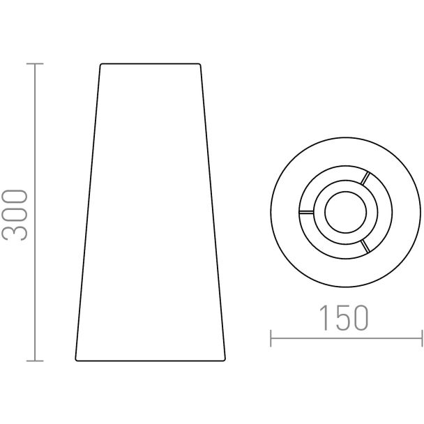 RENDL R11590 CONNY 15/30 abażur do lampy stołowej Monaco szara/srebrne PCV max. 23W