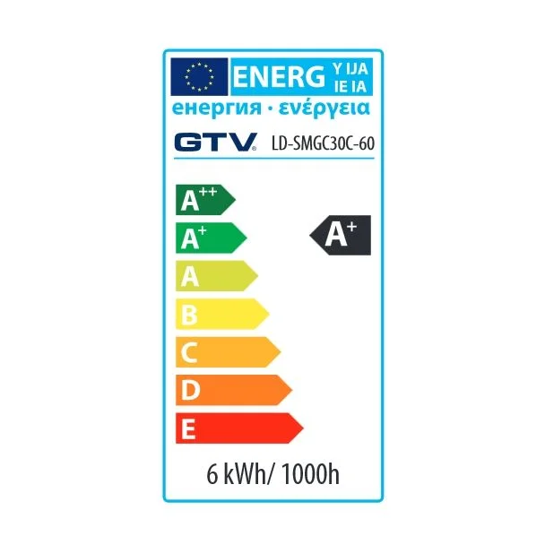 GTV LD-SMGC30C-60 LED E27 6W - WW