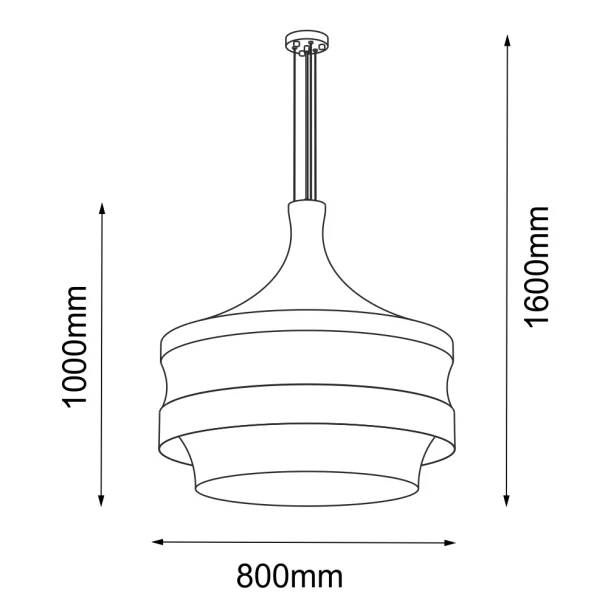 ANTIGO Lampa wisząca Dota O - Beżowa (800 mm) 3000K 5032