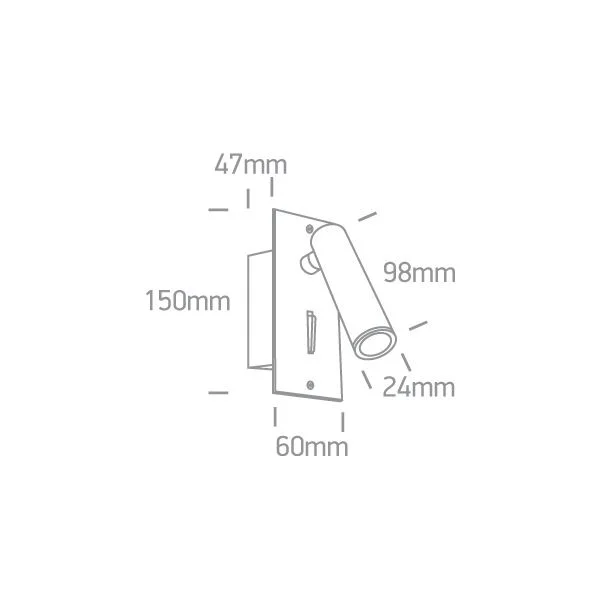 ONE LIGHT 65746R/W/W Kandila 3 biała przyłóżkowa regulowana oprawa COB LED 3000K 3W IP20